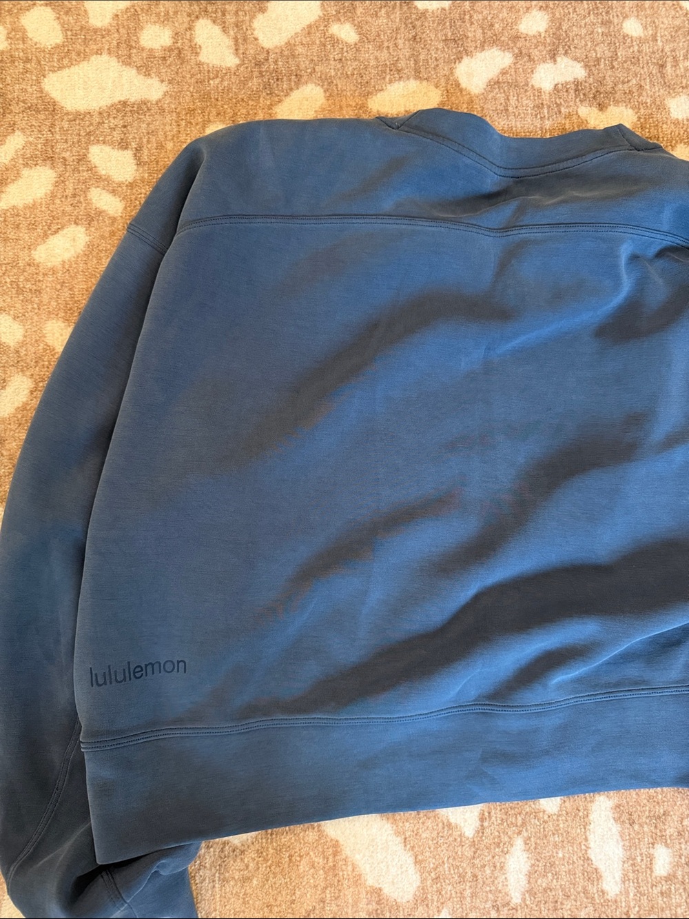 lululemon athletica women’s crop Navy Crewneck Sweatshirt